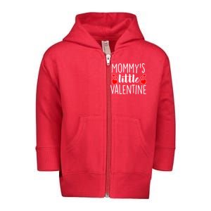 Mommy's Little Valentine Hearts Love Toddler Zip Fleece Hoodie