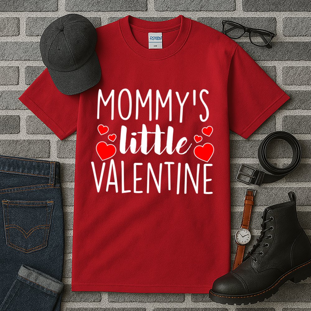 Mommy's Little Valentine Hearts Love Tall T-Shirt