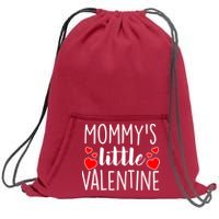 Mommy's Little Valentine Hearts Love Sweatshirt Cinch Pack Bag