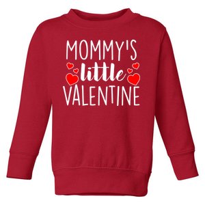 Mommy's Little Valentine Hearts Love Toddler Sweatshirt