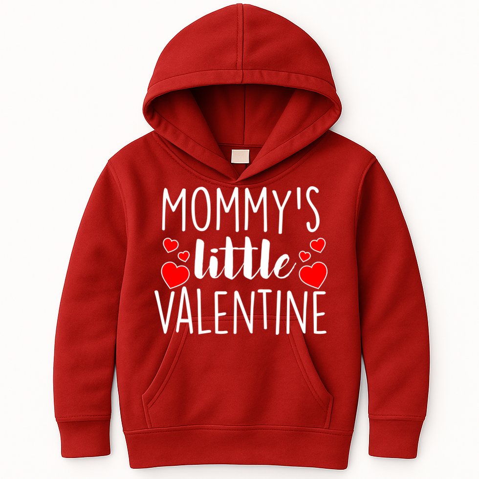 Mommy's Little Valentine Hearts Love Kids Hoodie
