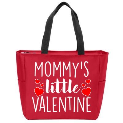 Mommy's Little Valentine Hearts Love Zip Tote Bag