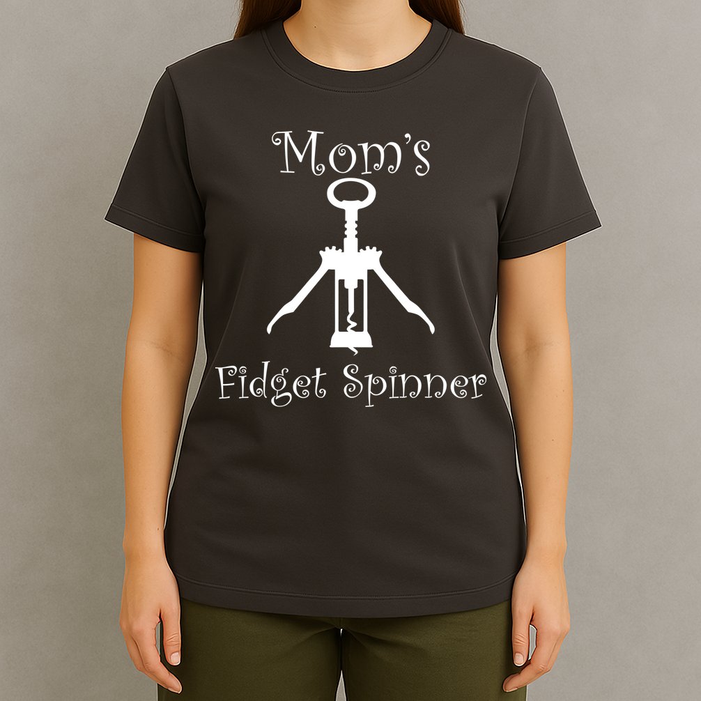 Mom's Fidget Spinner Wine Bottle Opener T-Shirt