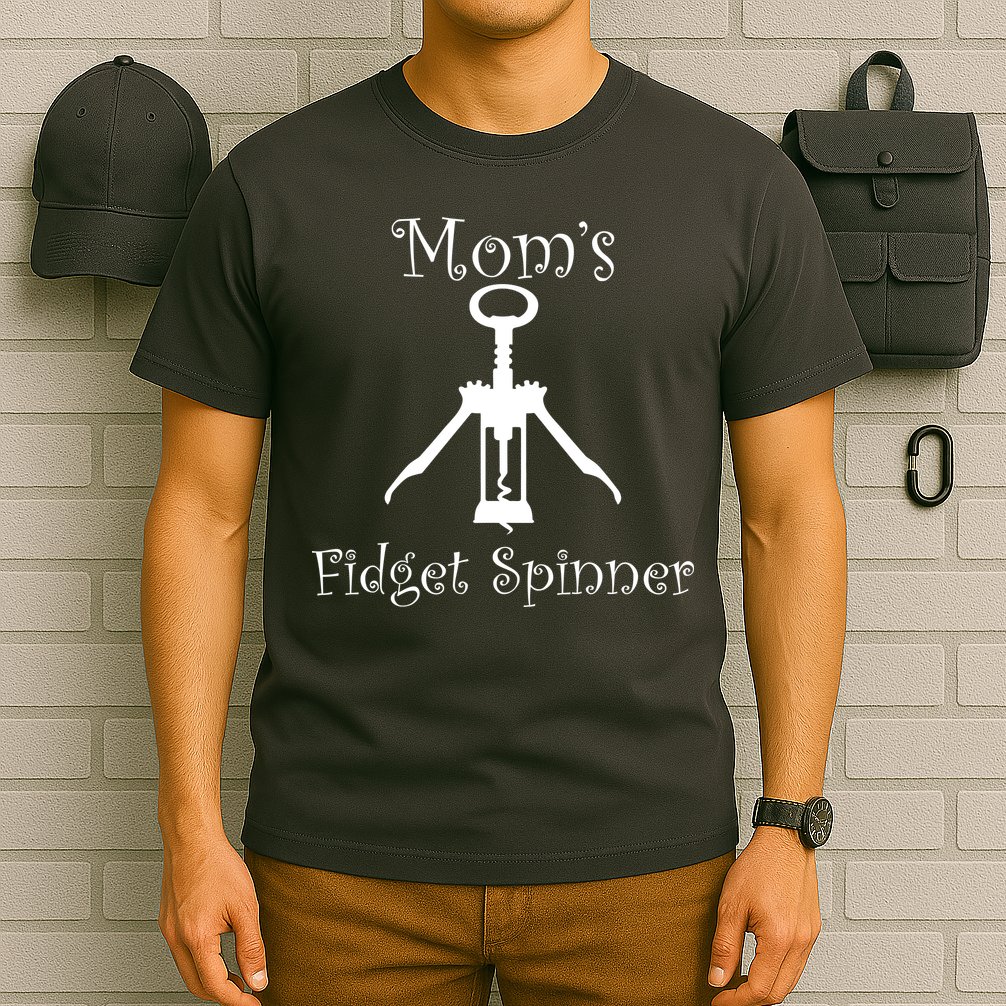 Mom's Fidget Spinner Wine Bottle Opener T-Shirt