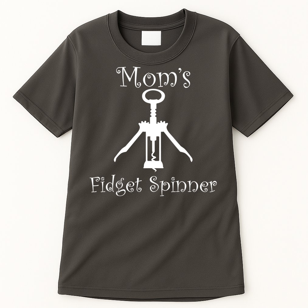 Mom's Fidget Spinner Wine Bottle Opener Tall T-Shirt