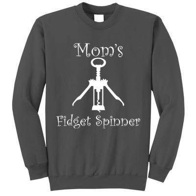 Mom's Fidget Spinner Wine Bottle Opener Tall Sweatshirt