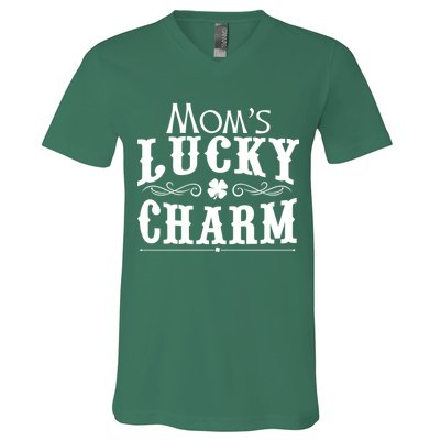 Mom's Lucky Charm V-Neck T-Shirt
