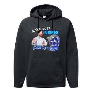 Make Out? No Thanks Im Saving These Lips For Kiss Of Death Performance Fleece Hoodie