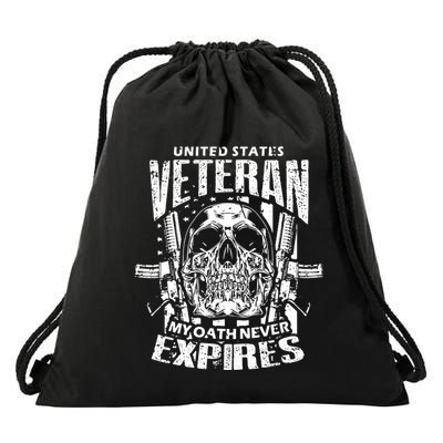 My Oath Never Expires Veteran Drawstring Bag