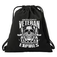 My Oath Never Expires Veteran Drawstring Bag