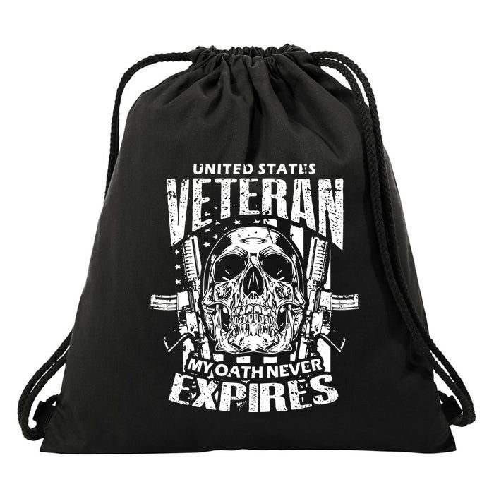 My Oath Never Expires Veteran Drawstring Bag