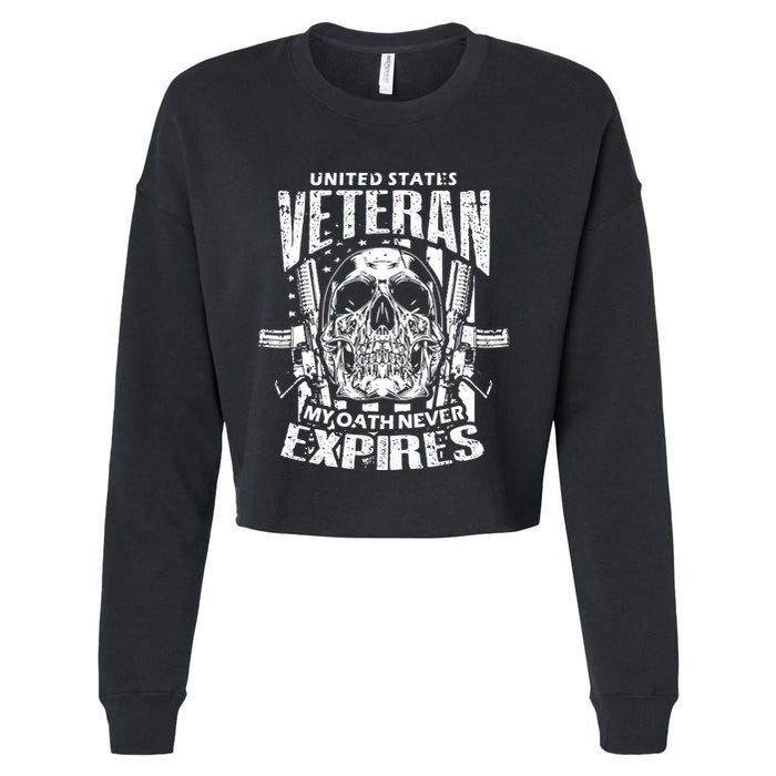 My Oath Never Expires Veteran Cropped Pullover Crew