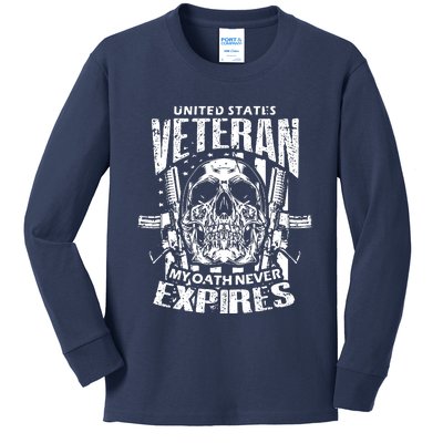 My Oath Never Expires Veteran Kids Long Sleeve Shirt