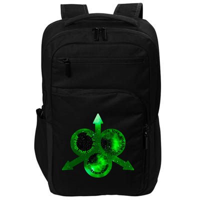 Mark Of Nurgle Green Galaxy Everything Must End Quote Impact Tech Backpack