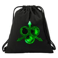 Mark Of Nurgle Green Galaxy Everything Must End Quote Drawstring Bag
