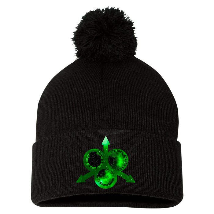 Mark Of Nurgle Green Galaxy Everything Must End Quote Pom Pom 12in Knit Beanie