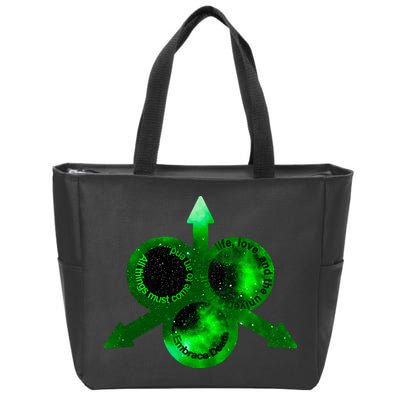 Mark Of Nurgle Green Galaxy Everything Must End Quote Zip Tote Bag