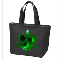 Mark Of Nurgle Green Galaxy Everything Must End Quote Zip Tote Bag