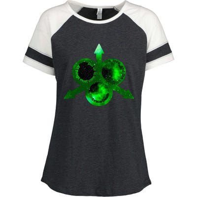 Mark Of Nurgle Green Galaxy Everything Must End Quote Enza Ladies Jersey Colorblock Tee