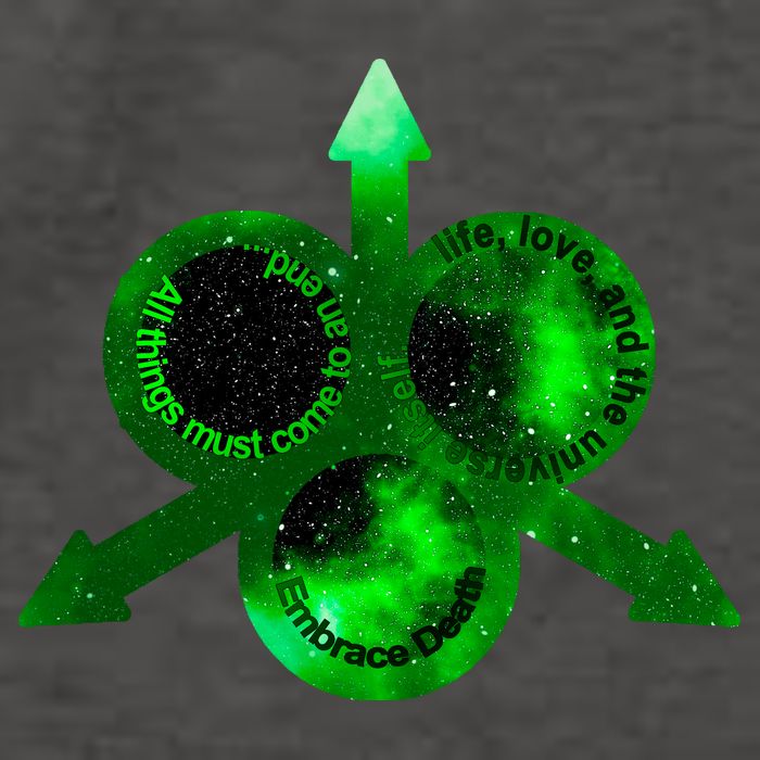 Mark Of Nurgle Green Galaxy Everything Must End Quote Vector Backpack