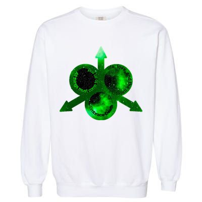 Mark Of Nurgle Green Galaxy Everything Must End Quote Garment-Dyed Sweatshirt