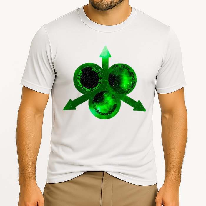 Mark Of Nurgle Green Galaxy Everything Must End Quote Performance Shirt