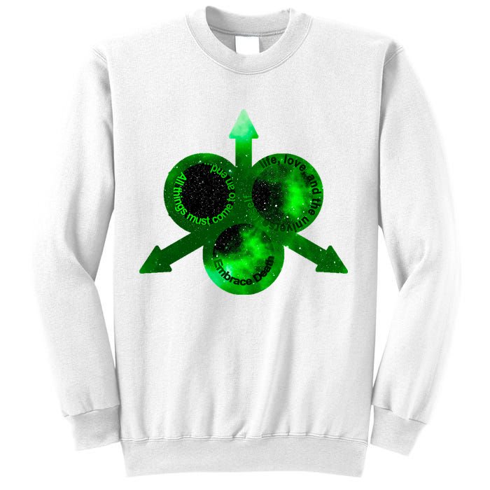 Mark Of Nurgle Green Galaxy Everything Must End Quote Sweatshirt