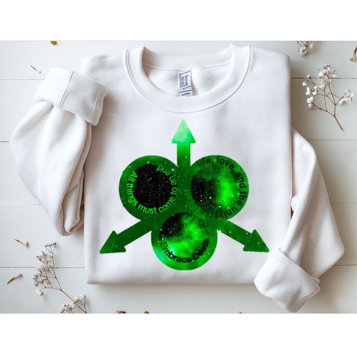Mark Of Nurgle Green Galaxy Everything Must End Quote Sweatshirt