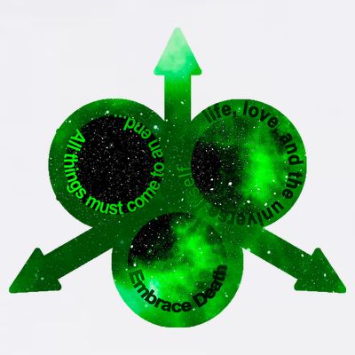 Mark Of Nurgle Green Galaxy Everything Must End Quote T-Shirt