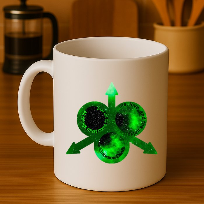 Mark Of Nurgle Green Galaxy Everything Must End Quote Mug