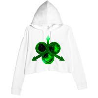 Mark Of Nurgle Green Galaxy Everything Must End Quote Crop Fleece Hoodie