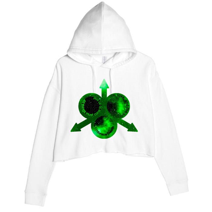 Mark Of Nurgle Green Galaxy Everything Must End Quote Crop Fleece Hoodie