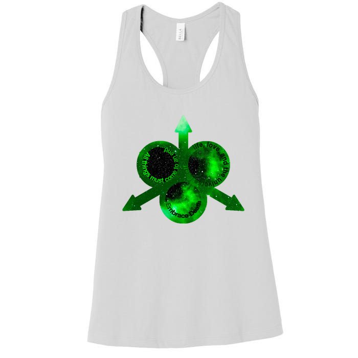 Mark Of Nurgle Green Galaxy Everything Must End Quote Women's Racerback Tank