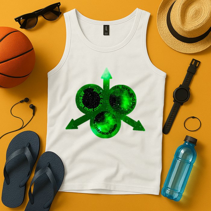 Mark Of Nurgle Green Galaxy Everything Must End Quote Tank Top