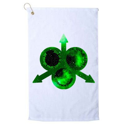 Mark Of Nurgle Green Galaxy Everything Must End Quote Golf Towel
