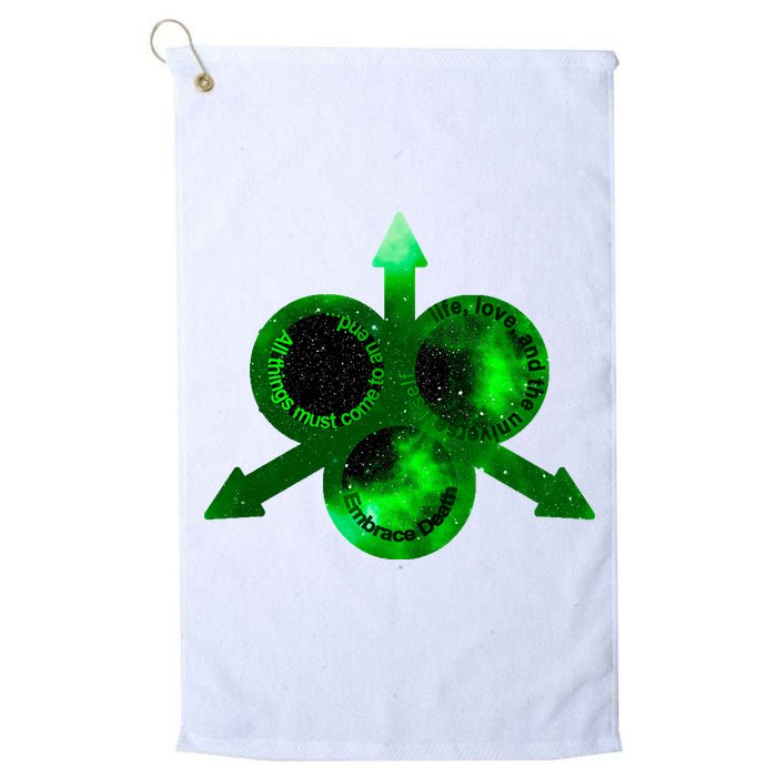 Mark Of Nurgle Green Galaxy Everything Must End Quote Golf Towel