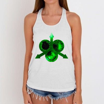 Mark Of Nurgle Green Galaxy Everything Must End Quote Women's Knotted Racerback Tank