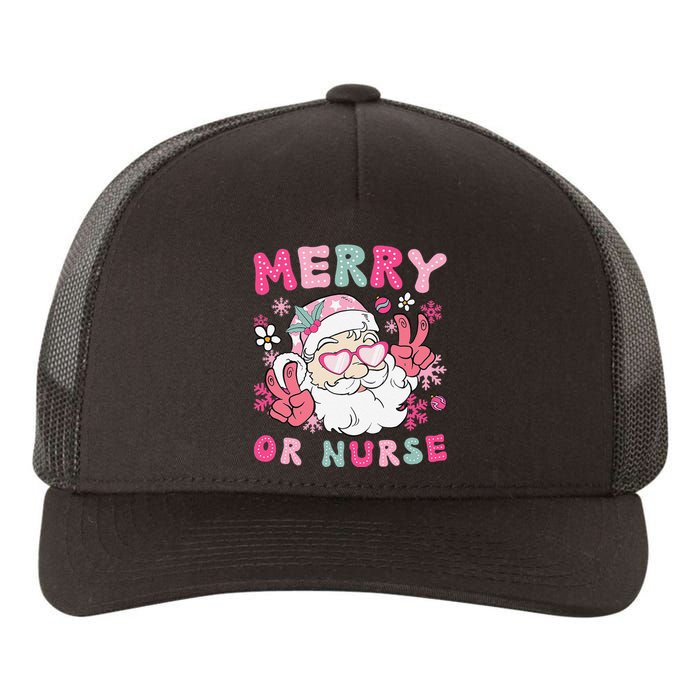 Merry Or Nurse Christmas Operating Room Nurse Xmas Party Yupoong Adult 5-Panel Trucker Hat