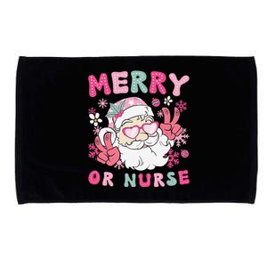 Merry Or Nurse Christmas Operating Room Nurse Xmas Party Microfiber Hand Towel