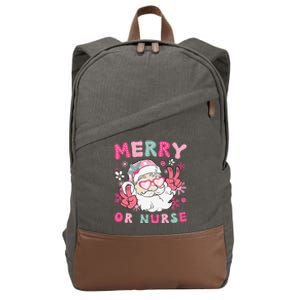 Merry Or Nurse Christmas Operating Room Nurse Xmas Party Cotton Canvas Backpack