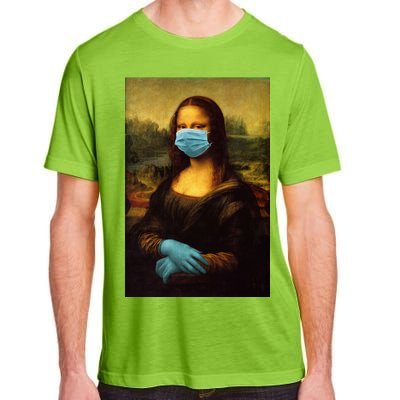 Mona Lisa Face Mas And Gloves Pandemic Adult ChromaSoft Performance T-Shirt