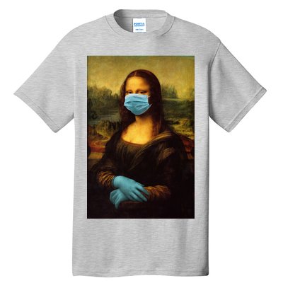 Mona Lisa Face Mas And Gloves Pandemic Tall T-Shirt