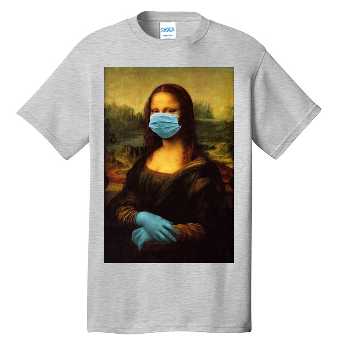 Mona Lisa Face Mas And Gloves Pandemic Tall T-Shirt