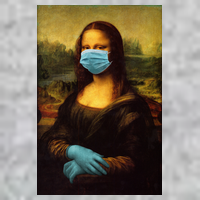 Mona Lisa Face Mas And Gloves Pandemic Full Zip Hoodie