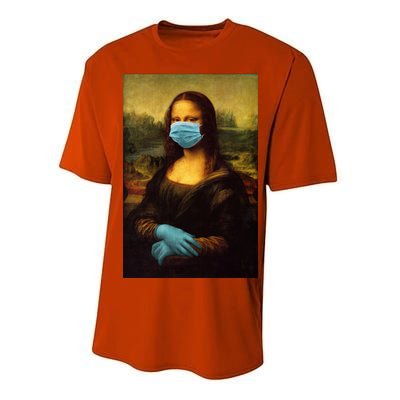 Mona Lisa Face Mas And Gloves Pandemic Performance Sprint T-Shirt