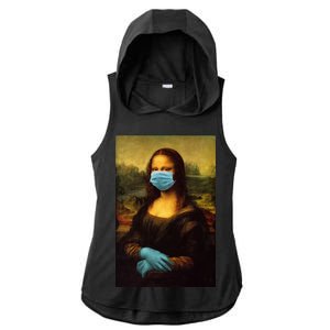 Mona Lisa Face Mas And Gloves Pandemic Ladies PosiCharge Tri-Blend Wicking Draft Hoodie Tank