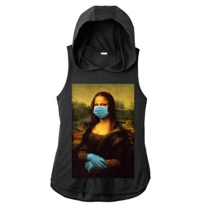 Mona Lisa Face Mas And Gloves Pandemic Ladies PosiCharge Tri-Blend Wicking Draft Hoodie Tank