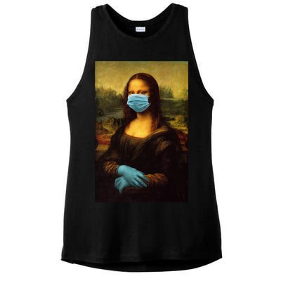 Mona Lisa Face Mas And Gloves Pandemic Ladies PosiCharge Tri-Blend Wicking Tank