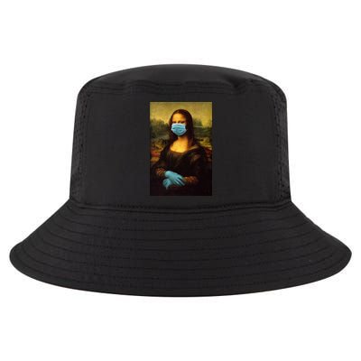 Mona Lisa Face Mas And Gloves Pandemic Cool Comfort Performance Bucket Hat