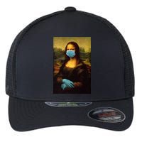 Mona Lisa Face Mas And Gloves Pandemic Flexfit Unipanel Trucker Cap